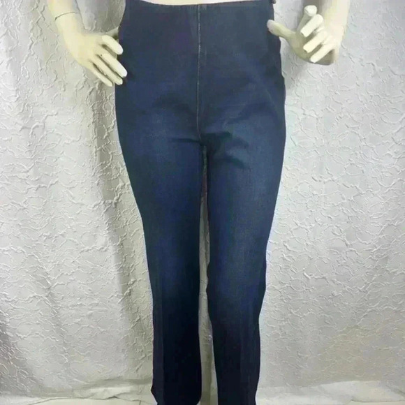 Soft Surroundings Ultimate Flared Slit Leg Denim Jeans - Picture 2 of 8